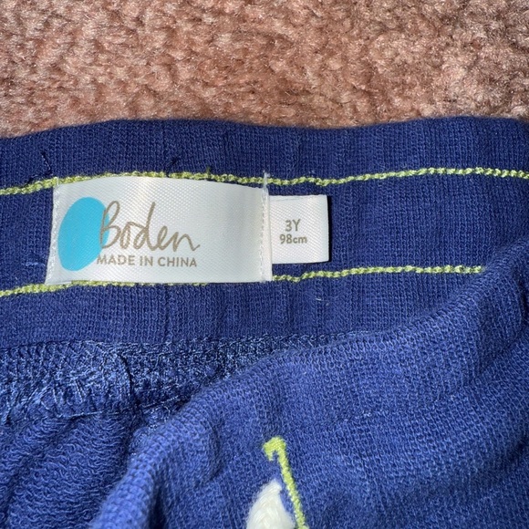 Boden Navy Pants with Lime Stitching 3Y - Picture 2 of 3